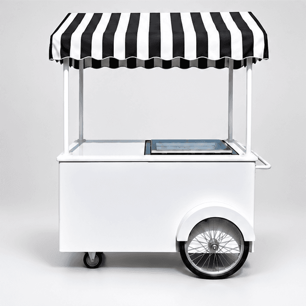 Black & White Stripe ice cream cart canopy