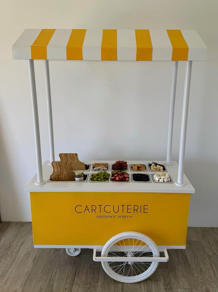 Mobile Cart - minimalist metal cart with functional wheels