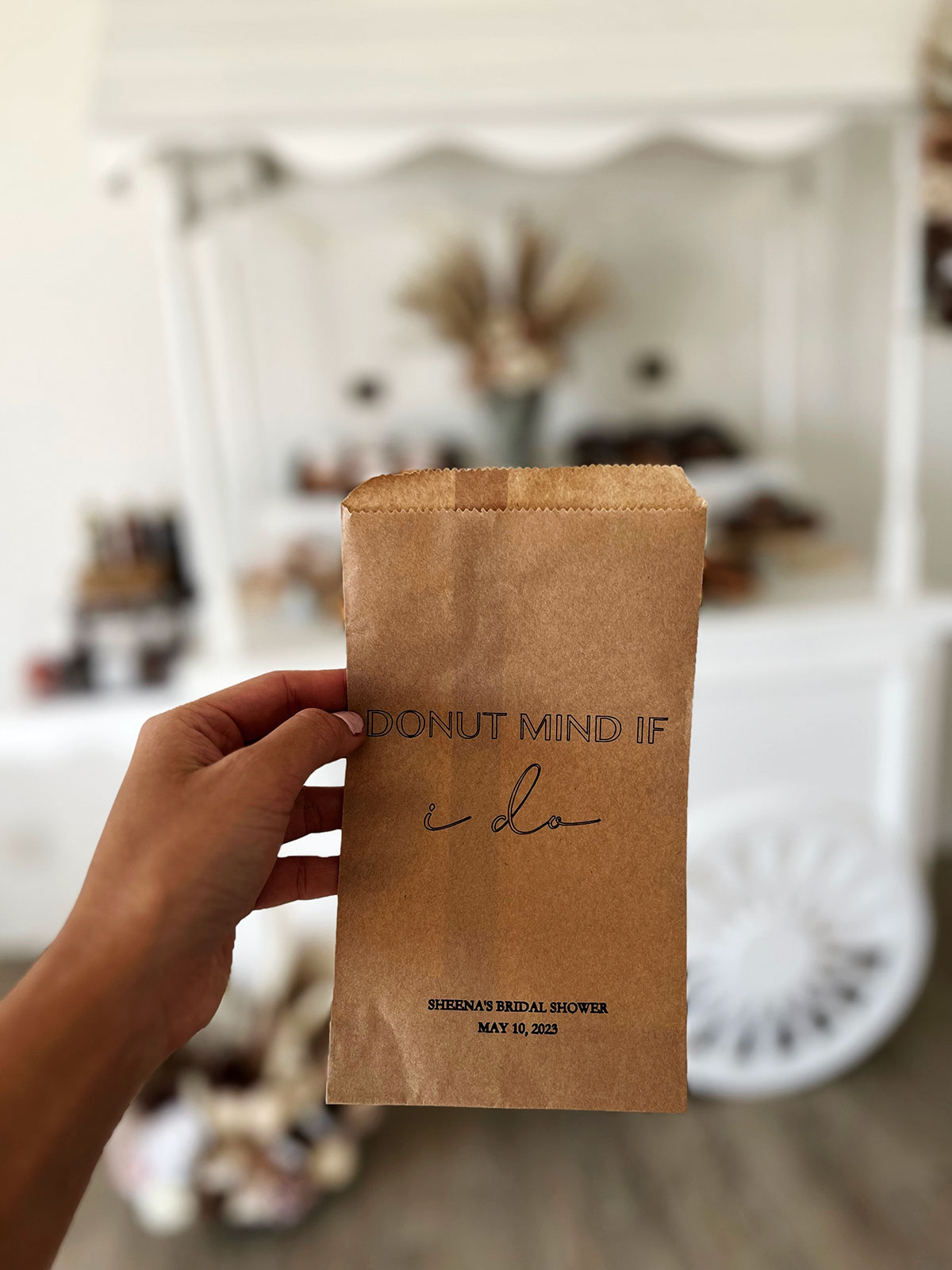clever Donut I Do donut wedding shower bag!